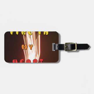 Fire in My Heart Art Print Luggage Tag