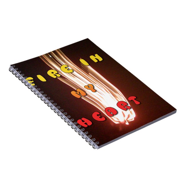 Fire in My Heart Art Print Notebook (Right Side)