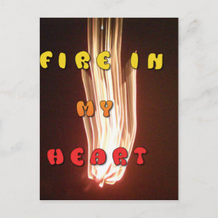 Fire in My Heart Art Print Postcard