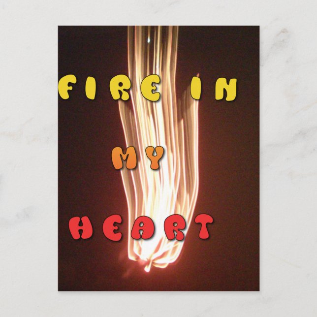 Fire in My Heart Art Print Postcard (Front)