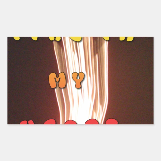 Fire in My Heart Art Print Rectangular Sticker (Front)