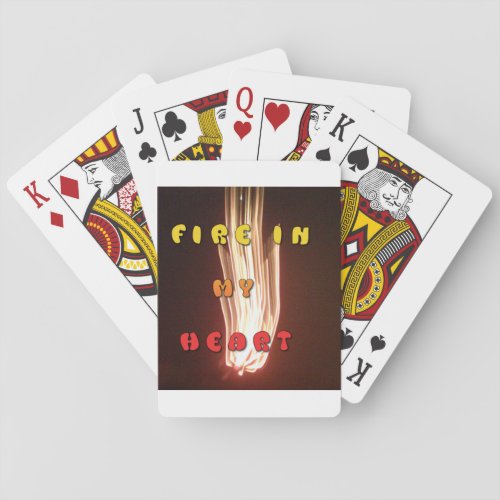 Fire in my heart briliant fireworks Hakuna Matata Poker Cards