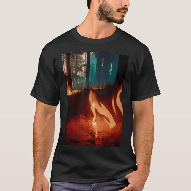 Fire In The Forest. T-Shirt (Front)