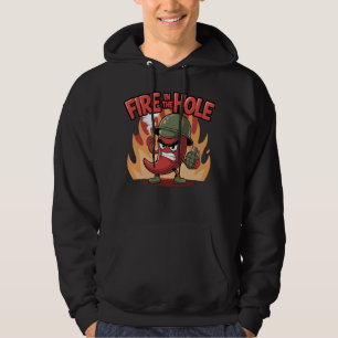 Fire in the Hole Spicy Chili Pepper Funny Food Hoodie