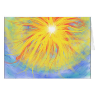 Fire In the Sky Christian Worship Art Painting  Cards