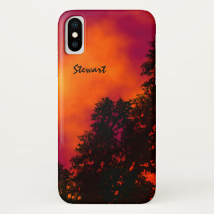 Fire in the Sky Personalized iPhone X Case