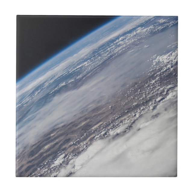 Fire In Yosemite National Park & Stanislaus Forest Ceramic Tile (Front)