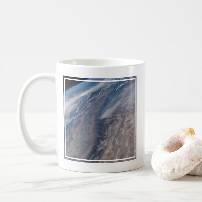 Fire In Yosemite National Park & Stanislaus Forest Coffee Mug (With Donut)