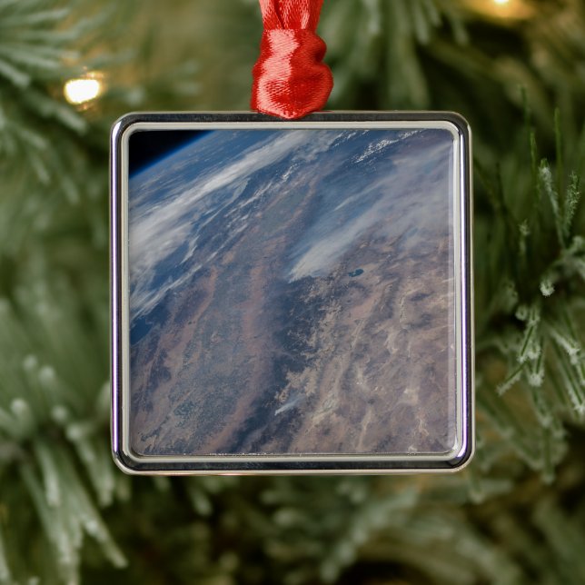 Fire In Yosemite National Park & Stanislaus Forest Metal Ornament (Tree)