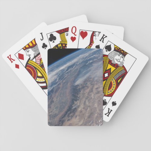 Fire In Yosemite National Park  Stanislaus Forest Playing Cards