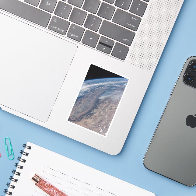 Fire In Yosemite National Park & Stanislaus Forest Sticker (Laptop w/ iPhone)