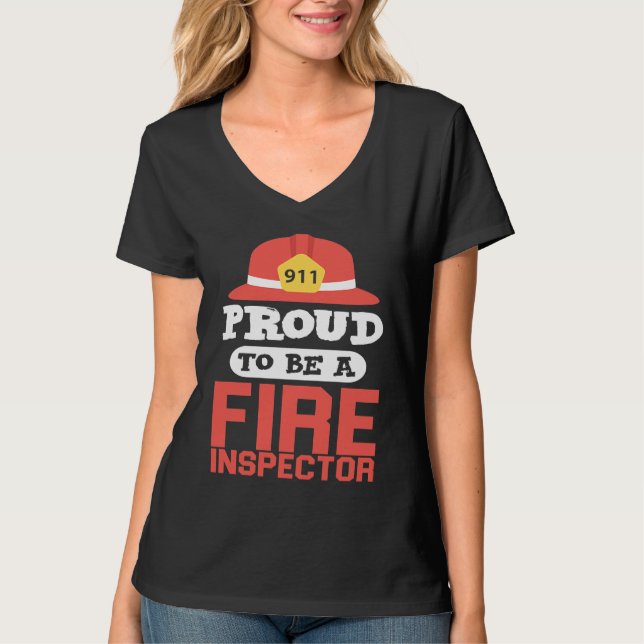 Fire Inspector   For Firefighter T-Shirt (Front)