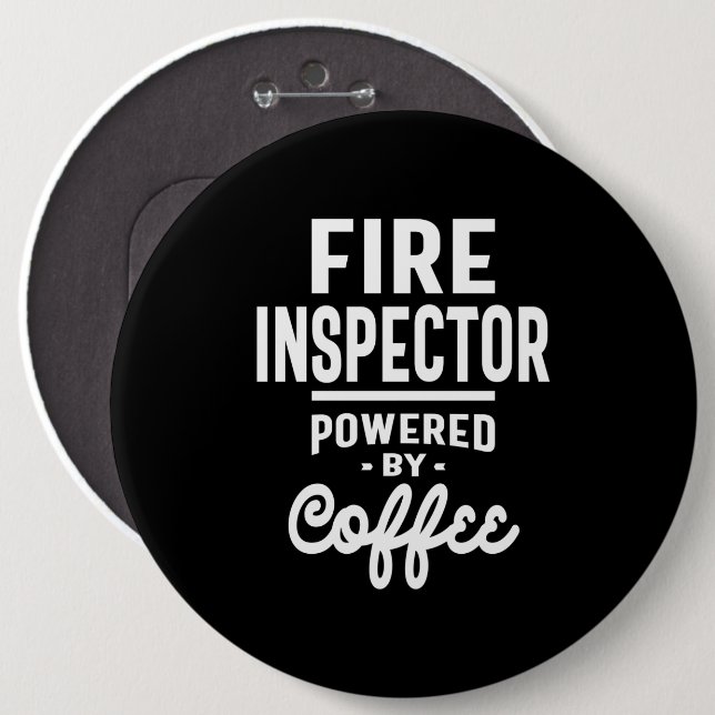 Fire Inspector Job Title Gift Button (Front & Back)