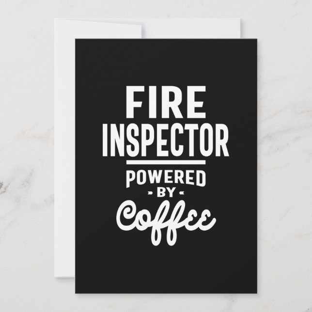 Fire Inspector Job Title Gift Invitation (Front)