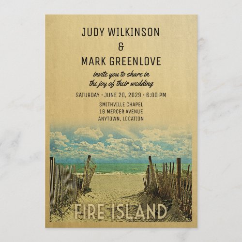 Fire Island Wedding Invitation Suite – Vintage Beach