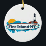 Fire Island. Ceramic Ornament<br><div class="desc">Fire Island New York.</div>