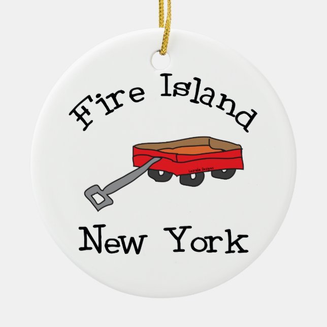 Fire Island Ceramic Ornament (Front)
