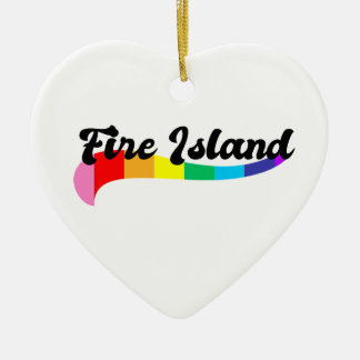 Fire Island gay pride queer beach LGBTQ vacation  Ceramic Ornament