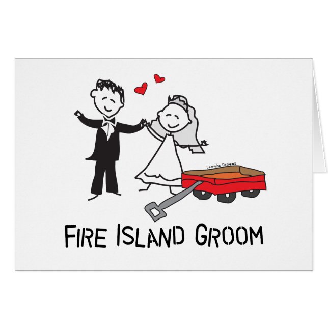 Fire Island Groom Cards (Front Horizontal)