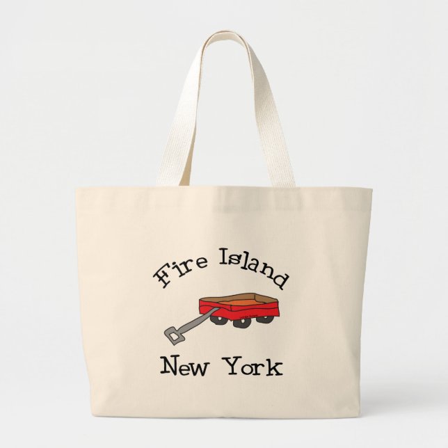 Fire Island Large Tote Bag (Front)