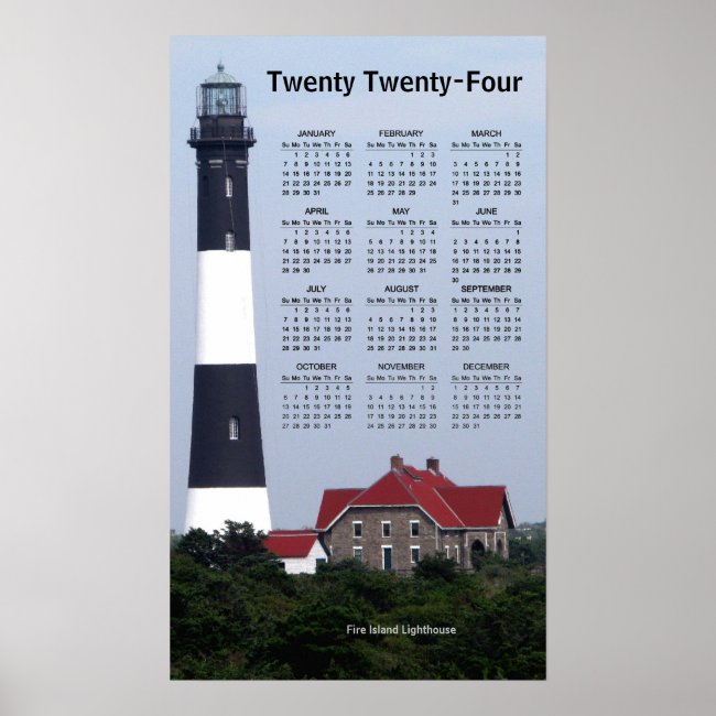 Fire Island Lighthouse 2024 Calendar Poster