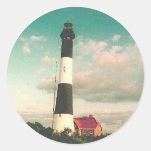 'Fire Island Lighthouse at Sunset' Stickers