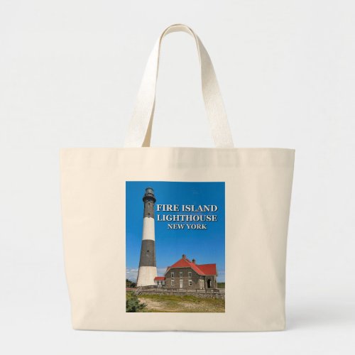 Fire Island Lighthouse New York Large Tote Bag