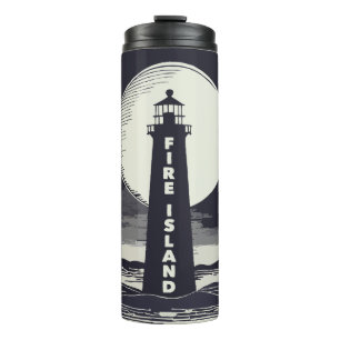 Fire Island Lighthouse New York Moon Thermal Tumbler