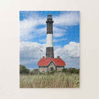 Fire Island Lighthouse  New York Puzzle by LighthouseGuy at Zazzle