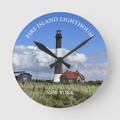 Fire Island Lighthouse New York Round Clock