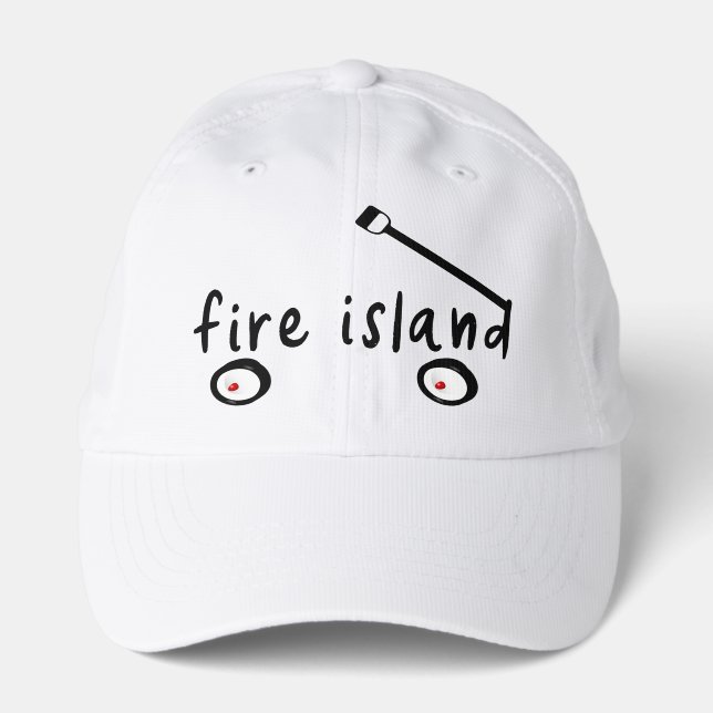 Fire Island Long Island NY wagon word summer vaca Performance Cap (Front)