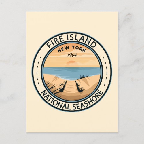 Fire Island National Seashore New York Badge Postcard