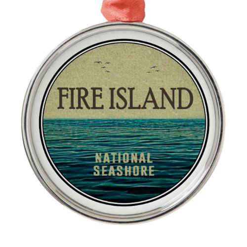 Fire Island National Seashore New York Ocean Birds Metal Ornament