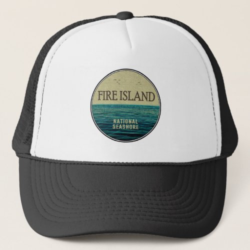 Fire Island National Seashore New York Ocean Birds Trucker Hat