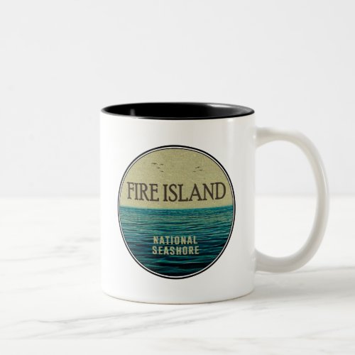 Fire Island National Seashore New York Ocean Birds Two_Tone Coffee Mug