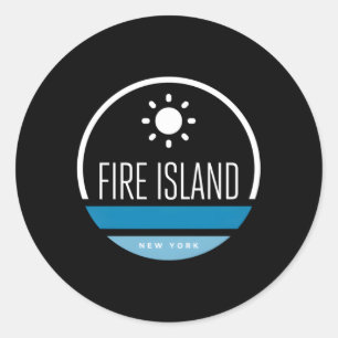 Fire Island New York Beach Classic Round Sticker
