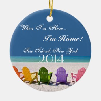 Fire Island  New York Beach Lover Gift Ornament by PersonalCustom at Zazzle