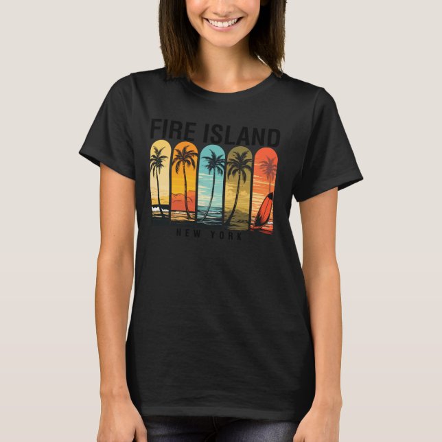 Fire Island New York Men Beach Rider Women T-Shirt (Front)