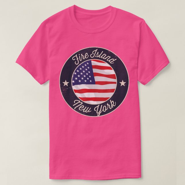 Fire Island - Patriotic New York Souvenir T-Shirt (Design Front)