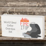 Fire It Up Flames & Grill Personalized  Wooden Box Sign