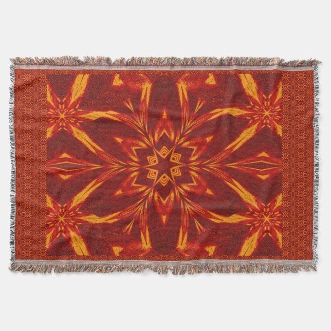Fire Jasmine Throw Blanket (Front)