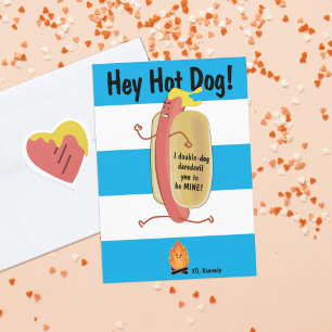 Fire Jumping Hot  Kids School Valentine's Day Card