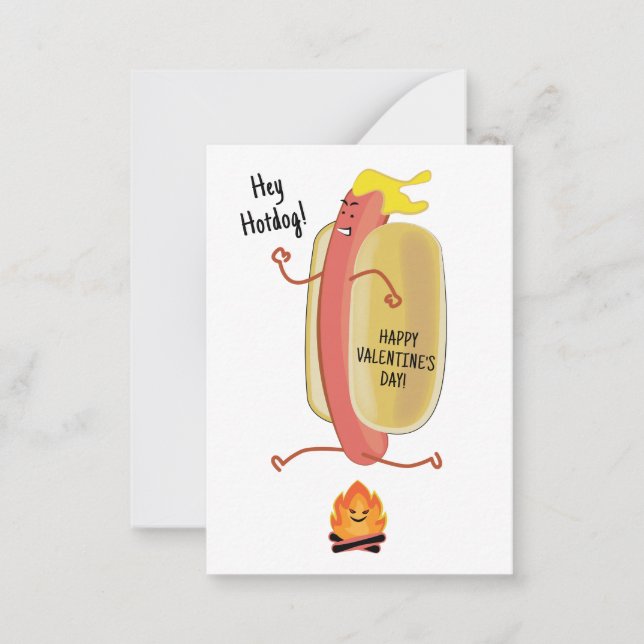 Fire Jumping Hot  Kids School Valentine's Day Card (Front)