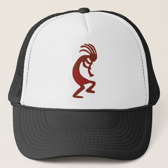 Fire Kokopelli Trucker Hat (Front)