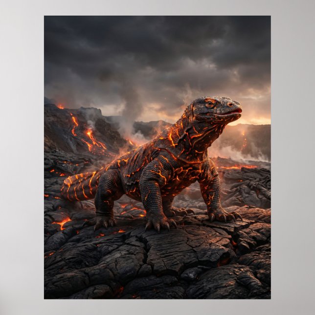 Fire Komodo Volcanic Wastes Poster (Front)