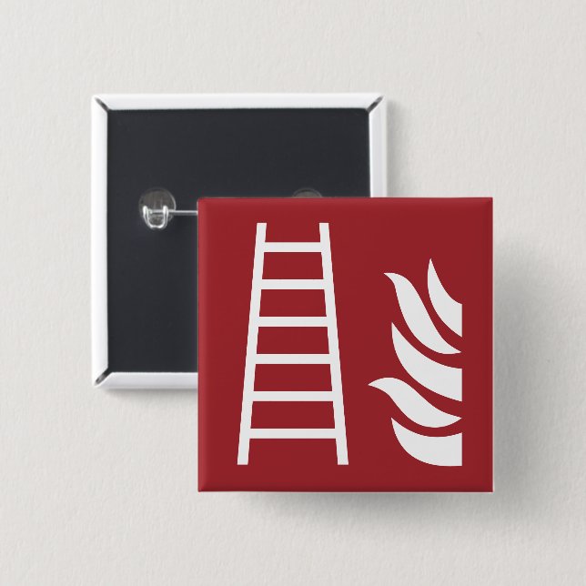 Fire Ladder Safety Sign Button (Front & Back)