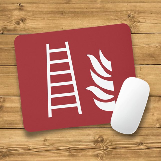 Fire Ladder Safety Sign Mouse Pad (Creator Uploaded)