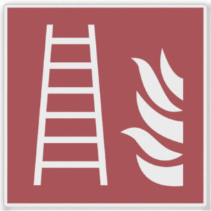 Fire Ladder Safety Sign Sticker