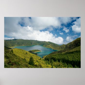 Fire Lake  Azores Poster by gavila_pt at Zazzle