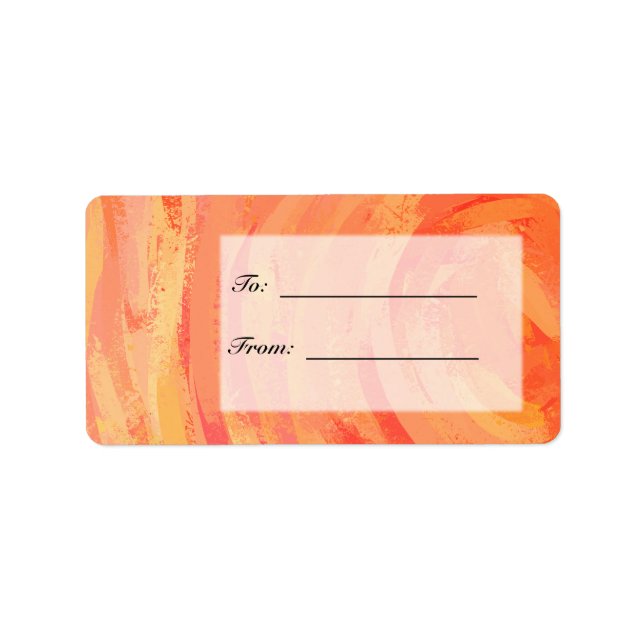 Fire Lake Orange and Black Monogram Label (Front)